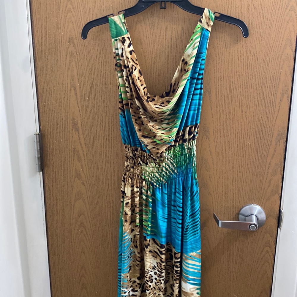 Maxi dress with the Drop front